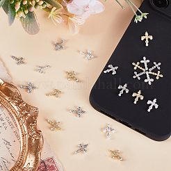 60Pcs 6 Styles Alloy Rhinestone Cabochons&nbsp;MRMJ-SC0001-17