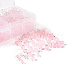 340Pcs 4 Sizes Natural Rose Quartz Beads Strands&nbsp;G-LS0001-13