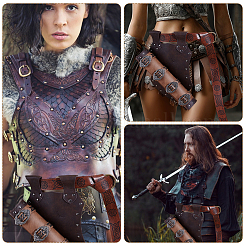 PU Leather Medieval Viking Renaissance Clothing Belt Accessories&nbsp;DIY-WH0622-693