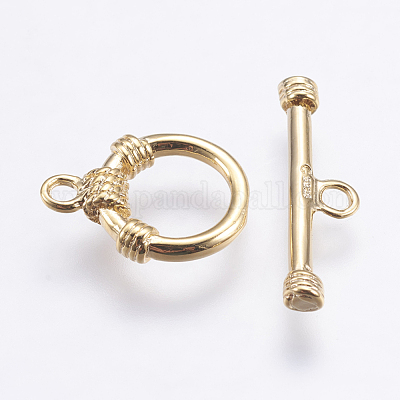 Brass Toggle Clasps&nbsp;KK-G333-20G-NF-1