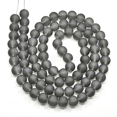 Baking Paint Transparent Glass Bead Strands&nbsp;GLAA-S031-4mm-12-1