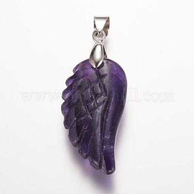 Natural Amethyst Pendants&nbsp;G-E339-02E-1