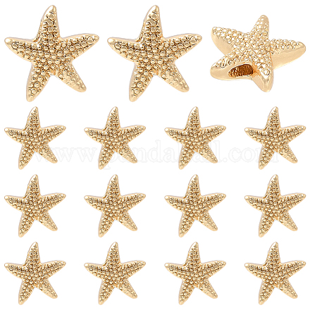 14Pcs Rack Plating Brass Beads KK-BBC0022-48-1
