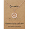 Alloy Constellation Pendant Necklaces, Golden, Gemini, 17.13 inch(43.5cm)