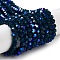 Opaque Glass Beads Strands, Faceted(32 Facets), Round, Prussian Blue, 4mm, Hole: 0.8mm, about 87~93pcs/strand, 32~33cm