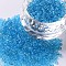 Glass Seed Beads, Transparent, Round, Sky Blue, 12/0, 2mm, Hole: 1mm, about 2000 beads/30g