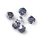 K9 Glass Beads, Faceted, Bicone, Vitrail Light, 4x4mm, Hole: 1mm