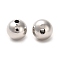 Brass Beads, Round, Platinum, 8x7.5mm, Hole: 1.8mm