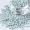 12/0 Glass Seed Beads, Baking Paint, Round Hole, Round, Honeydew, 2~3x1.5~2mm, Hole: 0.8mm, about 450g/Pound