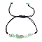 Natural Green Aventurine Braided Bead Bracelets, 8-5/8 inch(22cm)
