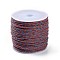 Macrame Cotton Cord, Braided Rope, with Plastic Reel, for Wall Hanging, Crafts, Gift Wrapping, Dark Violet, 1.2mm, about 54.68 Yards(50m)/Roll