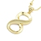 Brass Pendants Necklace, Hollow Theme, Infinity, 17.80 inch(45.2cm)