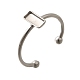 304 Stainless Steel Open Cuff Ring Components&nbsp;STAS-M057-01A-P-1