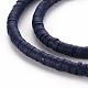Flat Round Handmade Polymer Clay Bead Spacers&nbsp;CLAY-R067-4.0mm-35-3
