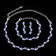 Flat Round Brass Rhinestone Chain Necklaces & Stud Earrings & Bracelets&nbsp;FS-WGE4E6D-05-1