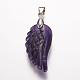 Natural Amethyst Pendants&nbsp;G-E339-02E-6