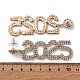 Brass Rhinestone Stud Earrings&nbsp;EJEW-Q012-01G-3