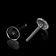 Plastic Flat Round Stud Earring Findings&nbsp;KY-P007-N01-3