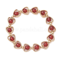3Pcs Natural Black Onyx & Carnelian & Lapis Lazuli Beads Link Chains Bracelets for Women&nbsp;BJEW-JB13440