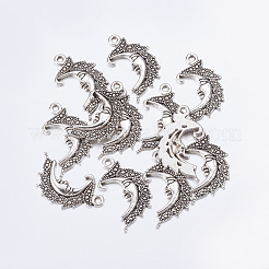 Antique Silver Tone Moon Tibetan Silver Pendants&nbsp;X-AC384-NF