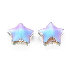 Electroplate Transparent Glass Beads&nbsp;GLAA-T022-14-B01