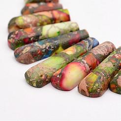 Assembled Gold Line and Imperial Jasper Beads Strands&nbsp;G-P298-K04