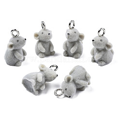 Flocky Resin Pendants&nbsp;RESI-N032-06