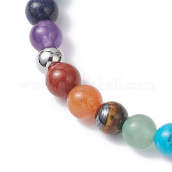 2Pcs Chakra Natural Mixed Gemstone Beads Stretch Bracelets for Women&nbsp;BJEW-JB12607
