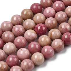 Round Gemstone Rhodonite Beads Strand&nbsp;X-GSR018