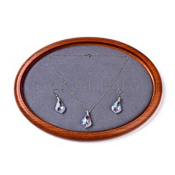 Oval Wood Pesentation Jewelry Display Tray&nbsp;ODIS-P008-21A