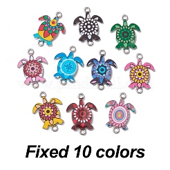 10Pcs 10 Colors Alloy Enamel Connector Charms&nbsp;FIND-YW0003-97
