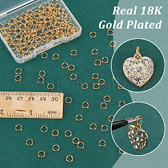 200Pcs Brass Split Rings&nbsp;FIND-UN0016-25B