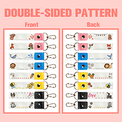 PU Leather & Cotton Name Marker Keychain&nbsp;AJEW-WH0514-001