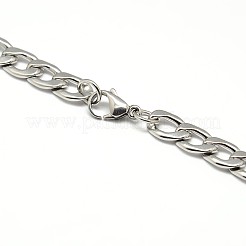 Tarnish Resistant Fashionable 304 Stainless Steel Curb Chain/Twisted Chain Necklaces&nbsp;STAS-A028-N126P