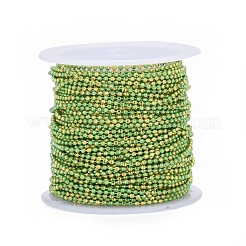 Electroplated Brass Faceted Ball Chains&nbsp;KK-G358-B03