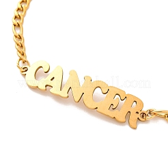 Constellation 202 Stainless Steel Figaro Chain Link Bracelets for Women Men&nbsp;LS-AJEW-U006-01F