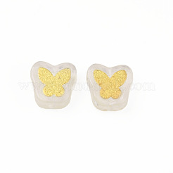 Electroplate Transparent Handmade Lampwork Beads&nbsp;LAMP-Q032-04F