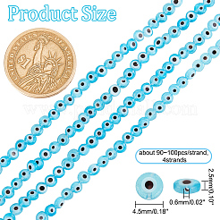 Handmade Evil Eye Lampwork Beads&nbsp;LAMP-DC0001-06A
