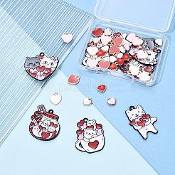 38Pcs 10 Styles Alloy Enamel Charms&nbsp;ENAM-YW0004-85