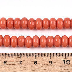 Opaque Solid Color Glass Beads Strands&nbsp;GLAA-ZX008-8mm-18E