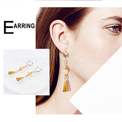 12Pairs 3 Colors Brass Huggie Hoop Earrings Finding&nbsp;KK-FH0002-34