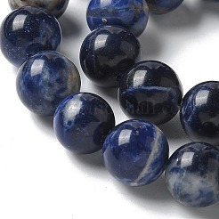 Natural South Africa Sodalite Beads Strands&nbsp;G-S259-35-10mm