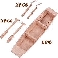 Unfinished Wooden Boat&nbsp;DIY-WH0051-73