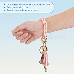 4Pcs CCB Plastic & Acrylic Pendant Decoration&nbsp;HJEW-GO00098