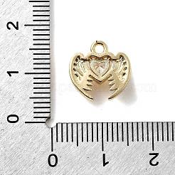 Brass Micro Pave Cubic Zirconia Charms&nbsp;KK-H089-12G