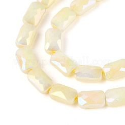 Anti-Tarnish Electroplate Glass Beads Strands&nbsp;GLAA-T025-29H