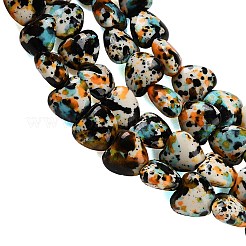 Spray Printed Synthetic Turquoise Beads Strands&nbsp;TURQ-P002-01A-04