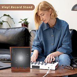 Music Note Wood Record Display Stands&nbsp;ODIS-WH0030-95A