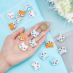 16Pcs 4 Style Food Grade Eco-Friendly Silicone Focal Beads&nbsp;SIL-CA0001-22