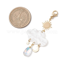2Pcs Cloud Acrylic Pendant Decorations&nbsp;HJEW-JM04665